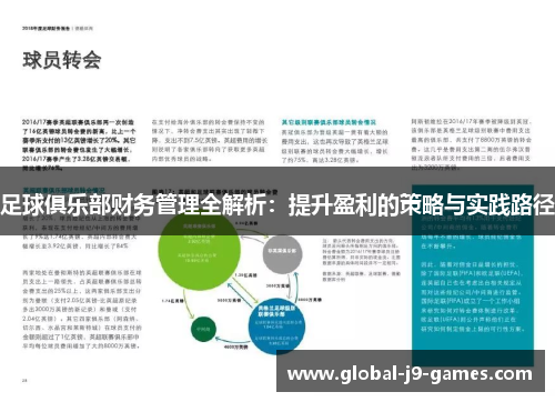 足球俱乐部财务管理全解析：提升盈利的策略与实践路径